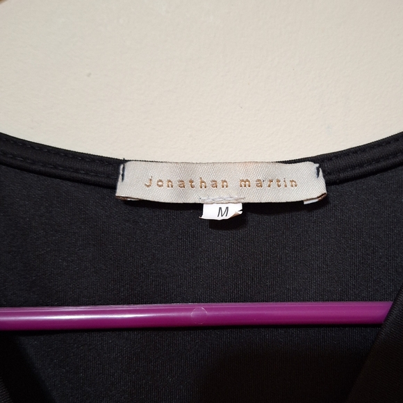 Vintage Jonathan Martin medium v-neck peplum satin mini dress - Picture 3 of 6